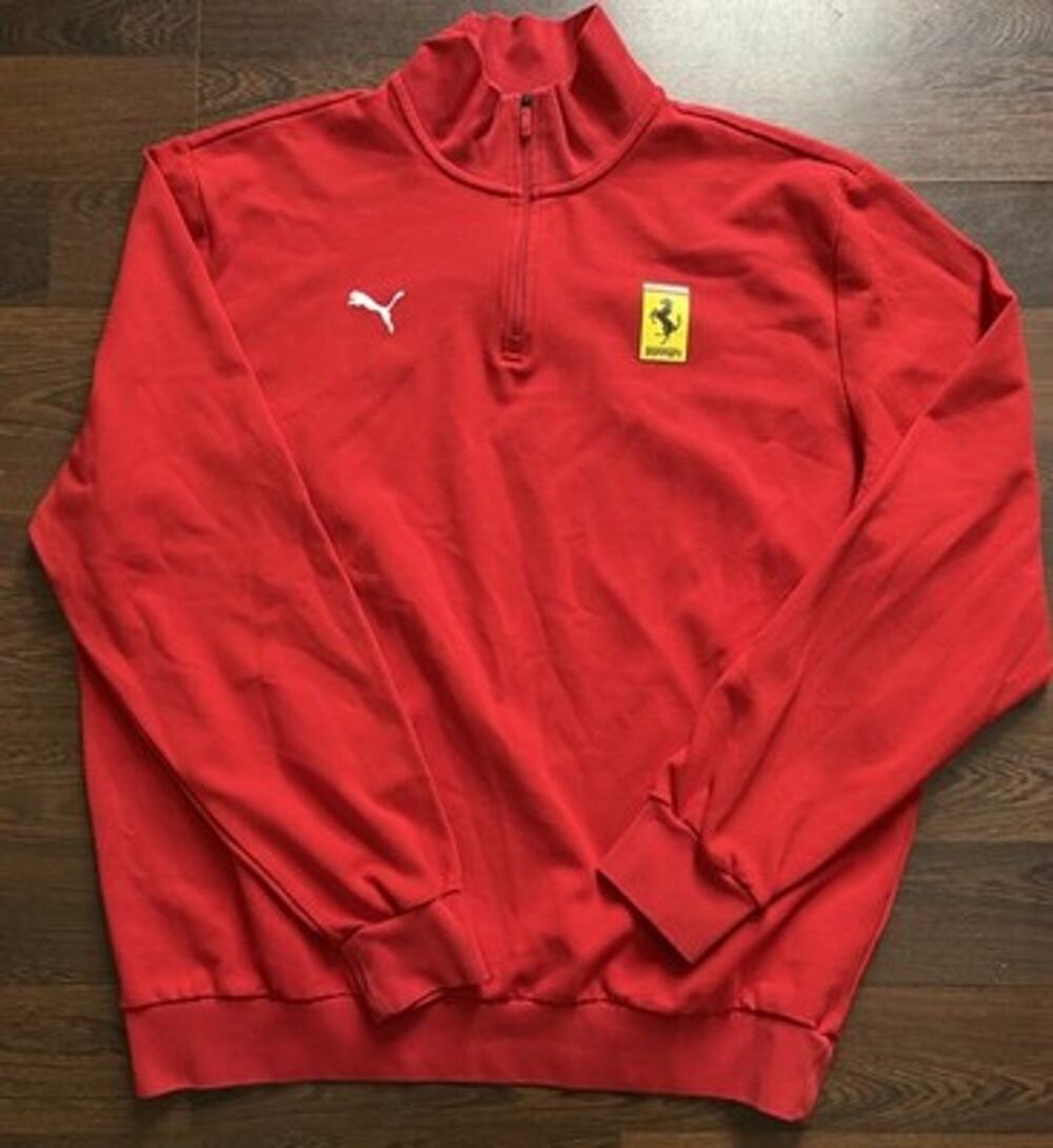 PUMA Scuderia Ferrari F1 Men's 1/4-Zip Sweatshirt XL Red